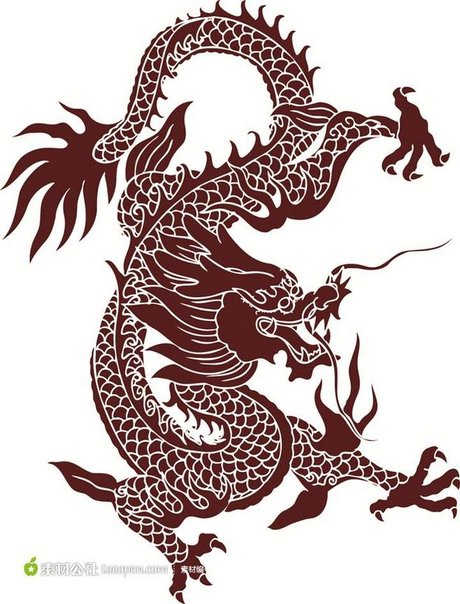 龙图腾底纹纹样