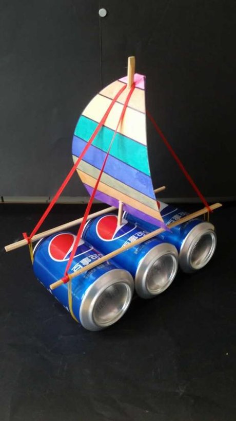 易拉罐手工制作帆船