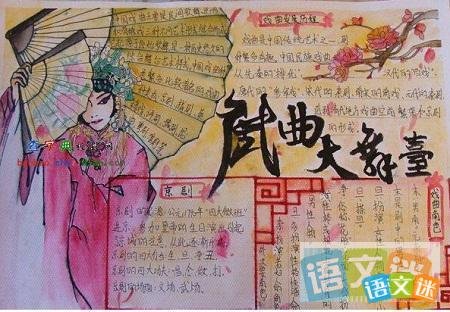 京剧手抄报 中国京剧人物简笔画 关于京剧的手抄报 京剧脸谱手抄报