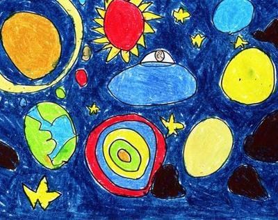 宇宙儿童画