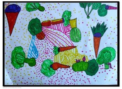 蔬菜写生图片 儿童画