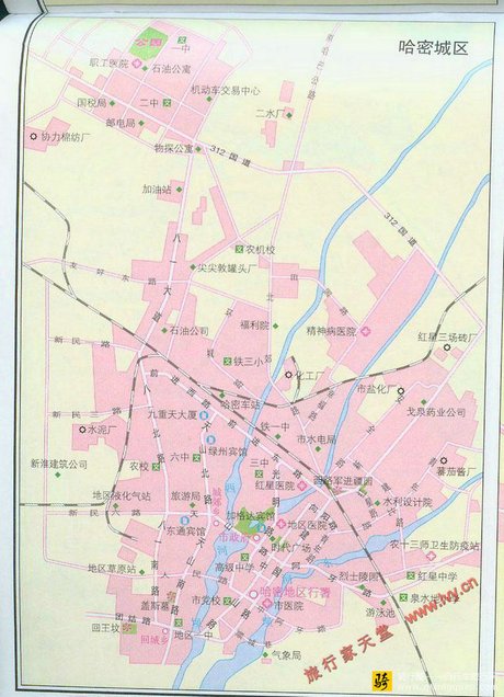 哈密市2003版市区地图_新疆_哈密旅游地图