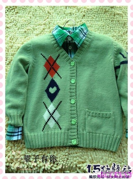 3-6岁男童开衫 毛衣编织款式,详细织法