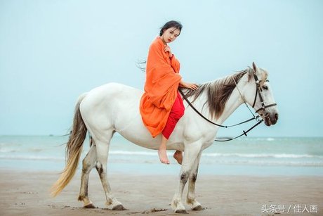 古装美人 汉服古装 骑马美女唯美写真高清壁纸