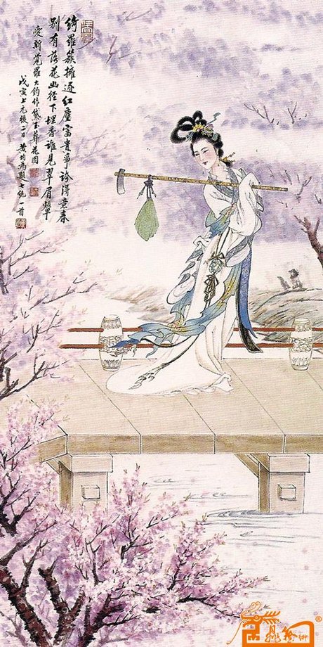 黛玉葬花图片