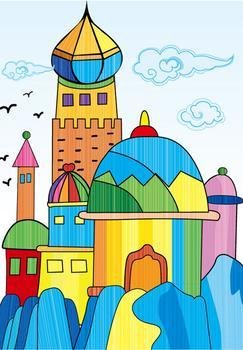 儿童画-城堡-     -快乐城堡-团中央未来网-klcb
