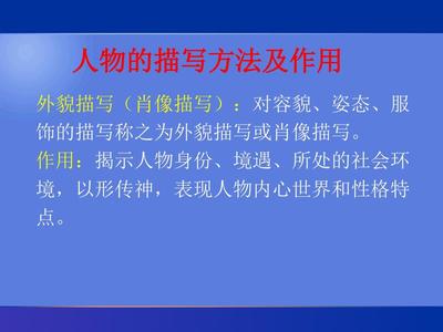 肖像描写是什么