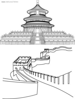 古代长城怎么画图片