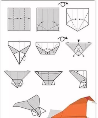 飞得远的纸飞机教程正方形折纸