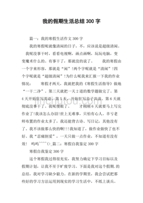 我的假期总结怎么写20字