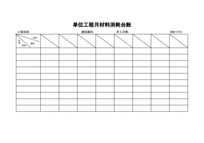 日用品消耗表格怎么画