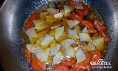 油菜炖土豆的做法