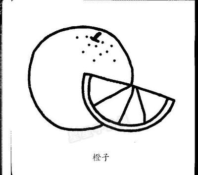 瓶装橙汁的简笔画(以橙色为主画一幅画)