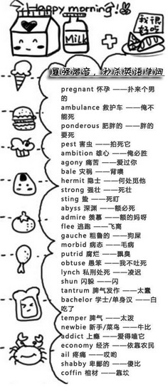 怀孕英语单词