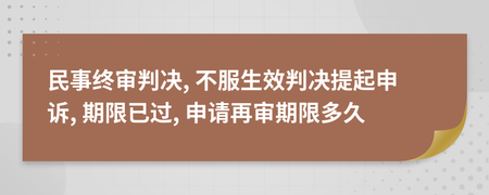 民事再审申请期限
