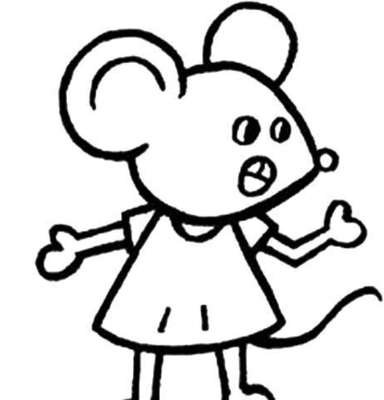 老鼠简笔画图片大全可爱 