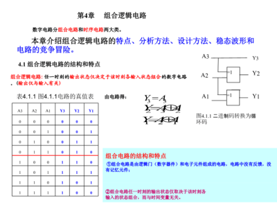 组合电路的特点是什么意思