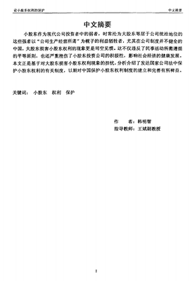 大股东损害小股东利益