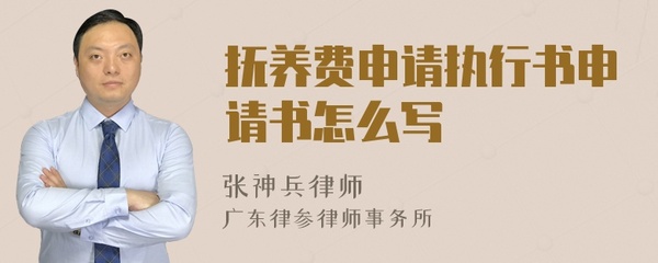 抚养费申请书怎么写