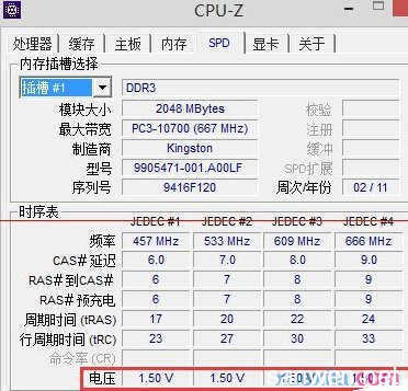 ddr3内存标准电压 ddr4内存