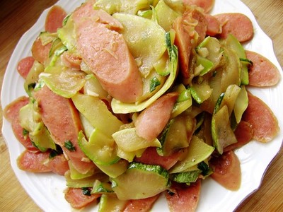 香菇角瓜炒香肠