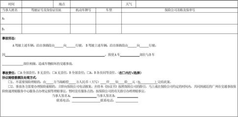 交通私了协议