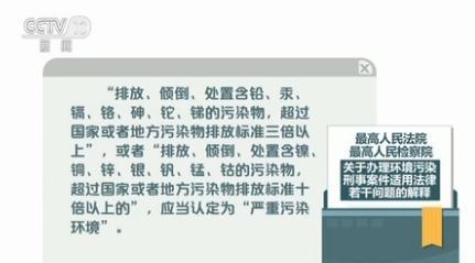环境污染罪司法解释