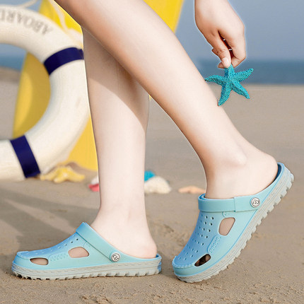 塑料凉鞋沙滩洞洞鞋