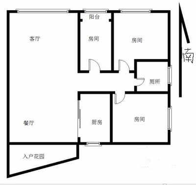 厨房旁边入户花园想改房间