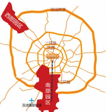 成都高新西区地图