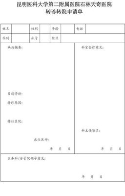 转院申请书