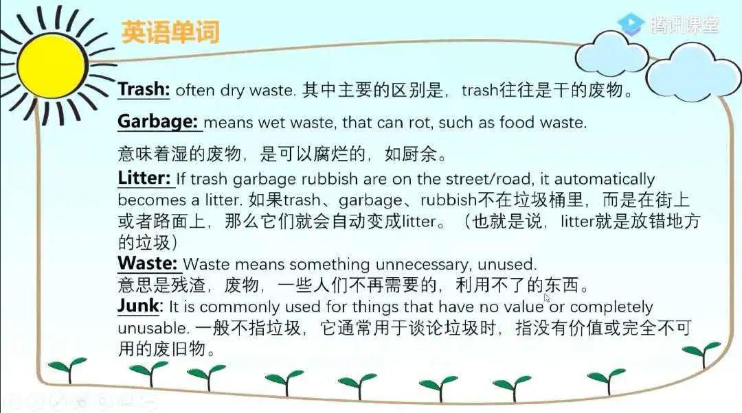 垃圾英语怎么说trash
