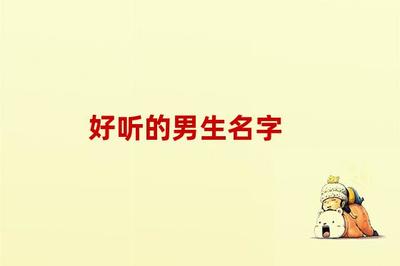 小说里好听的男生名字