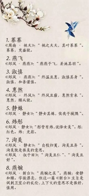 取名诗经楚辞