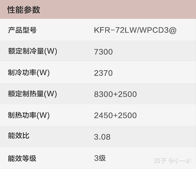 三匹空调功率是多少