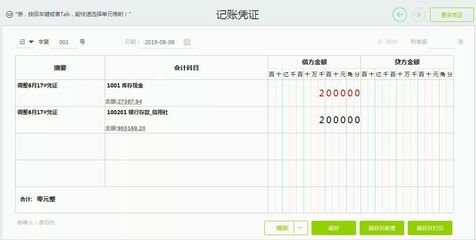 调账会计分录