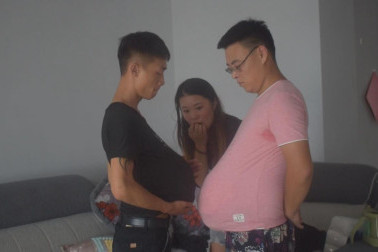 怀孕照片大肚子快生了