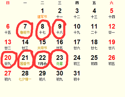 8月开业吉日
