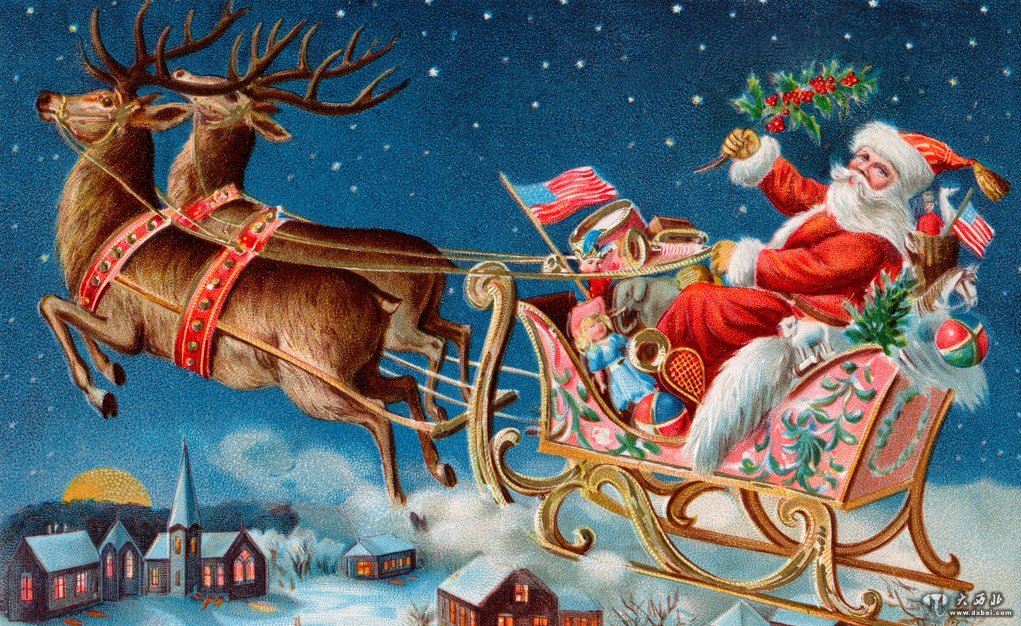 圣诞老人的驯鹿怎么画