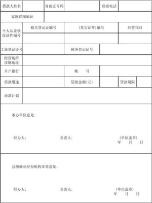 小额贷款申请