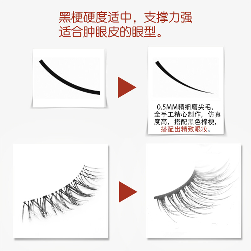 假睫毛撑双眼皮