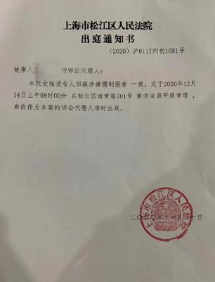 上海开庭公告