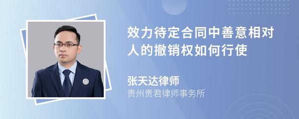 善意相对人的撤销权