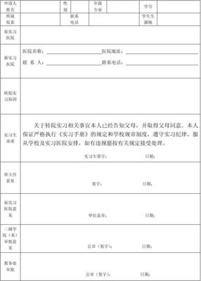 转院申请书