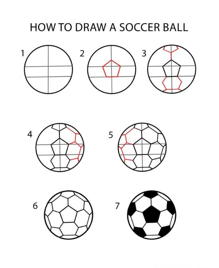 足球简笔画步骤
