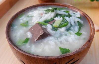 菠菜猪血粥的做法大全家常
