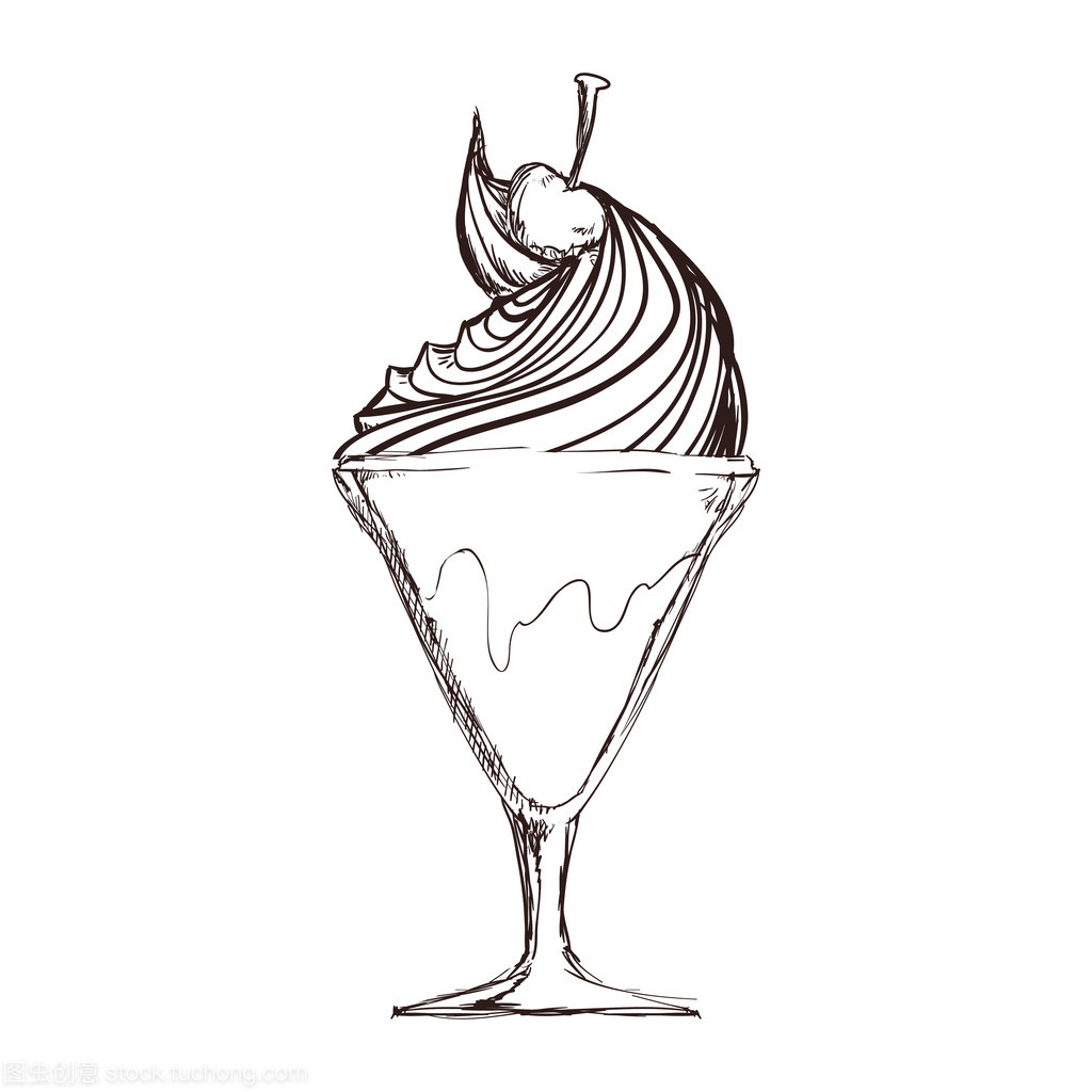 杯装冰淇淋怎么画