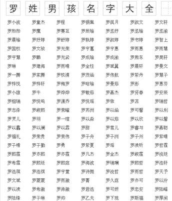 罗氏起名