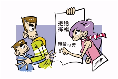 不履行探视权拘留几天