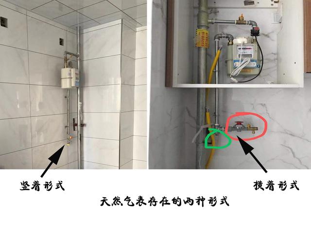 天然气表与橱柜